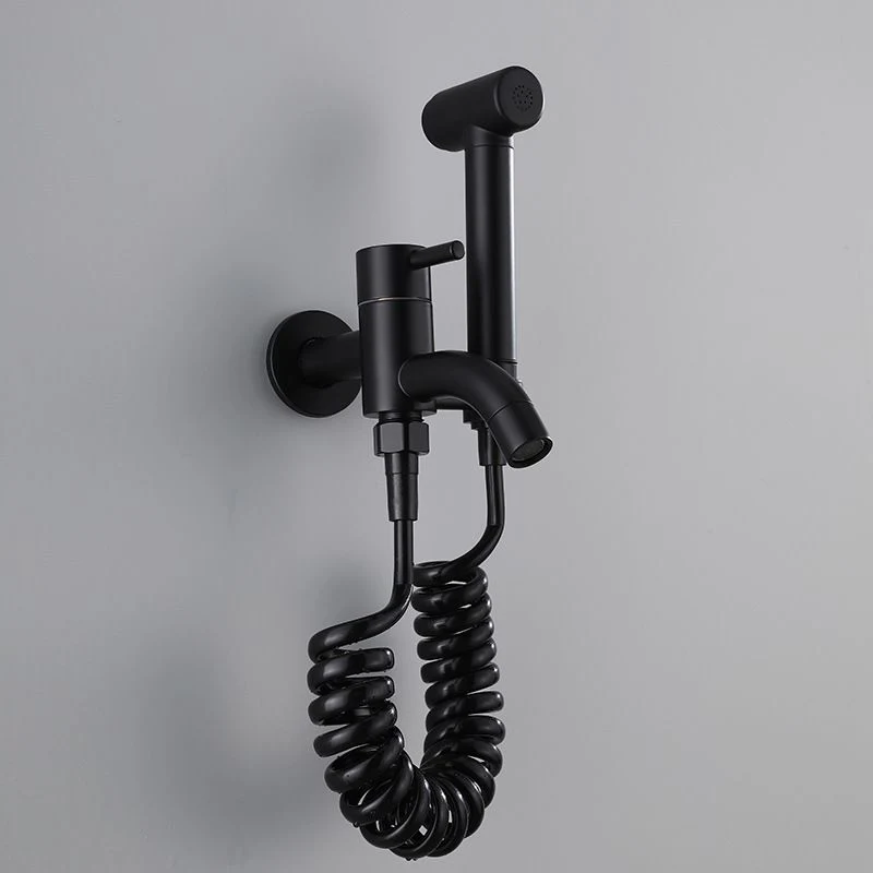 Brass Black Bidet Hand Held Sprayer with Hot and Cold Mixing Valve