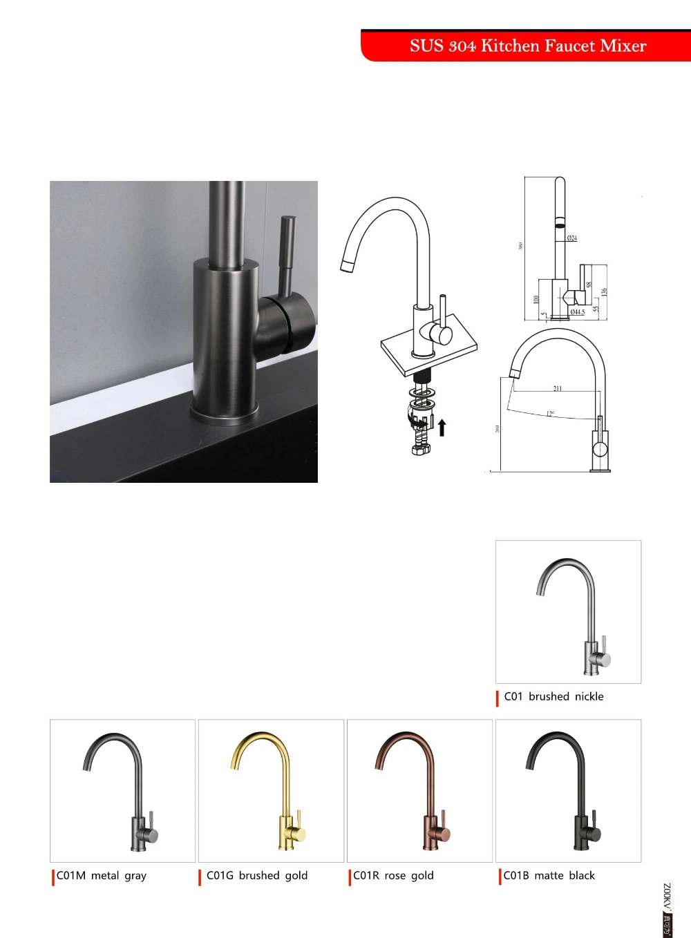 Gold Black Chrome Sanitary Ware Faucet Factory Bathroom Basin Mixer Water Taps Kitchen Sinks Faucet