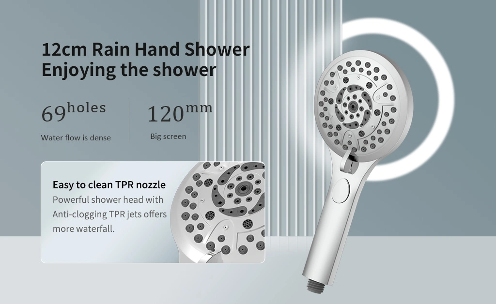 China Wholesale ABS Handheld Shower with Pause Buttom, Sanitary Ware Shower Head