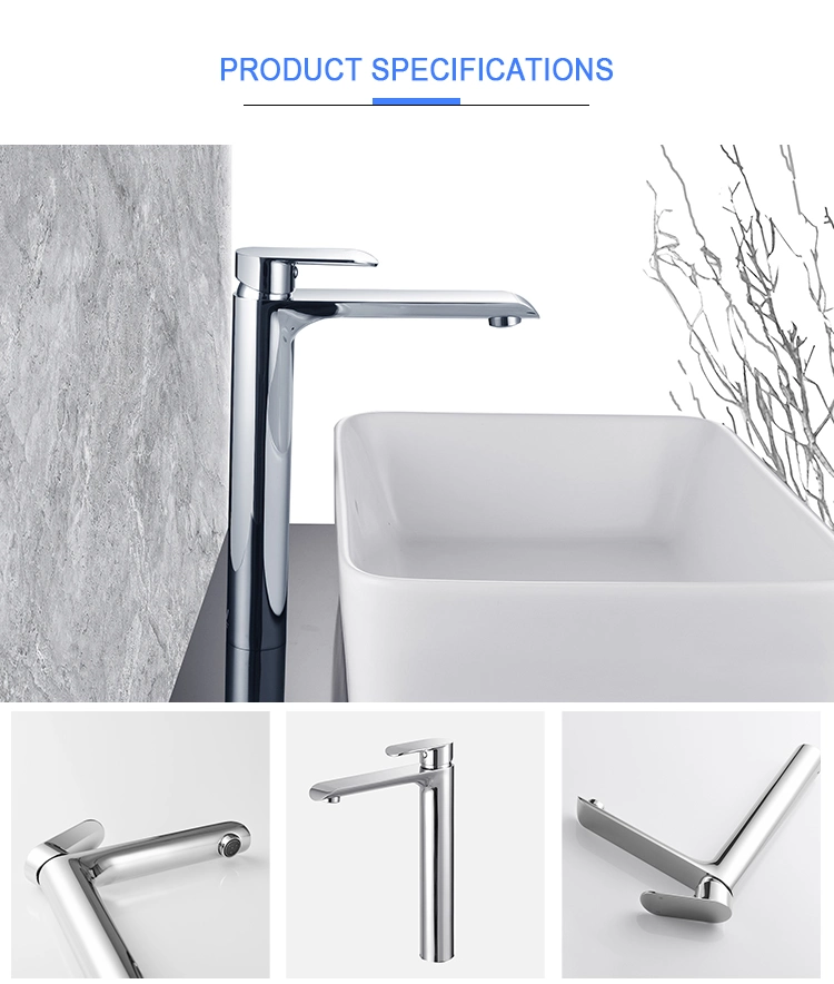 North American Styles Design Fashion Elongated Chromed Basin Sink Taps Faucet Mixer