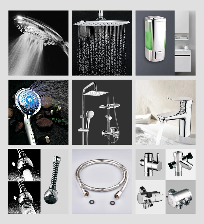 8 Inch ABS High Quality Bathroom Square Rainfall Shower Head with Adjustable Swivel Ball Joint