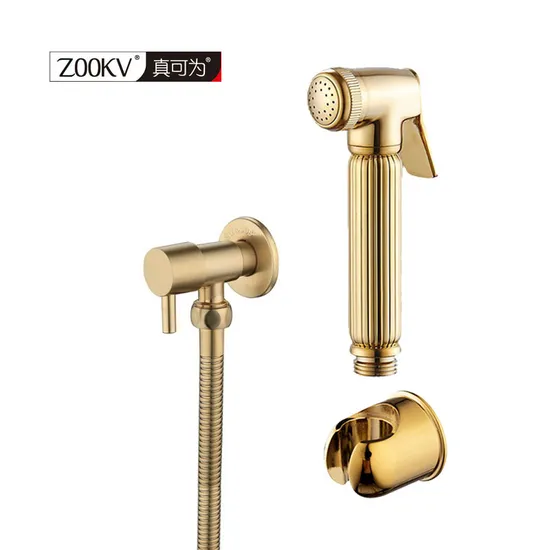 Stainless Steel Gold Color Bathroom Tap Handheld Showerhead Shattaf Faucet Muslim Bidet Spray Sprayer 