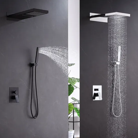 Fashion Style Waterfall Concealed Shower Set 