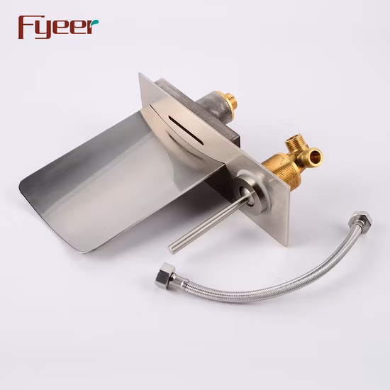 Fyeer Concealed Wall Mounted Brass Waterfall Faucet 
