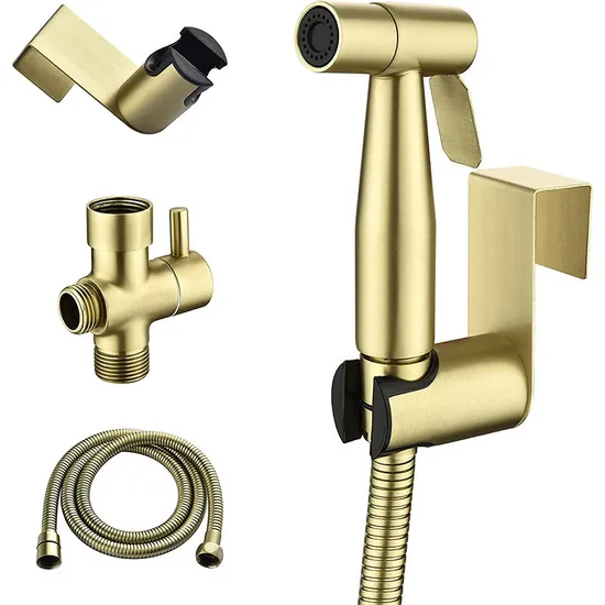 Portable Stainless Steel Handheld Bidet Sprayer for Comfortable Bathroom Use 