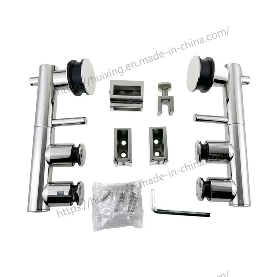 Brazil Hot Sale Stainless Steel Frameless Metal Sliding Glass Doors Hardware Set Shower Room Glass Sliding Door Roller Hardware Accessories System 