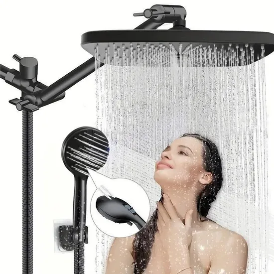 Sanipro Hot Selling Black Bathroom Rain Showerhead with Multi