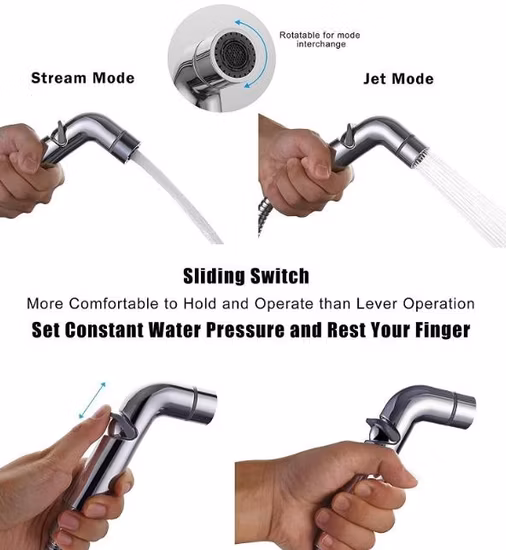 Water Saving Two Function Toilet Hand Sprayer Shower Healthy Toilet Faucet Sprayer Hand Shower Head Bathroom Bidet Shataff Toilet Seat Bidet Sprayer